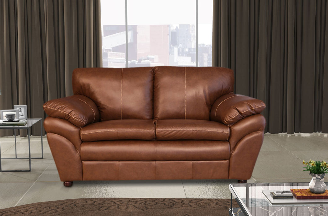 Mempra Design Genuine Leather Loveseat 65" - Delta Collection