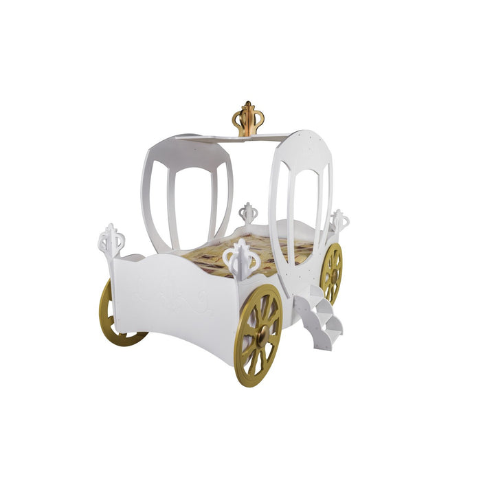 Maxima House Princess Carriage Toddler Car Bed WHITE