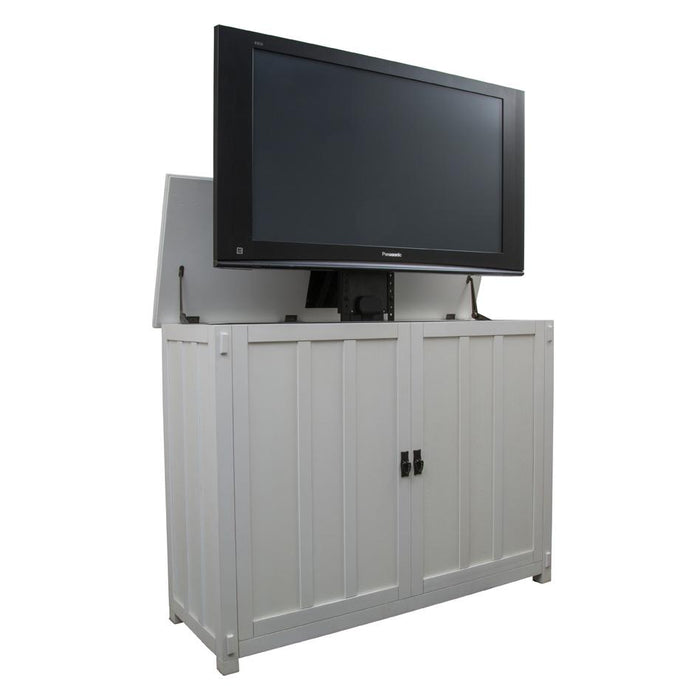 Touchstone Home Products The Elevate 72013 White Mission Style TV Lift Cabinet for 50" Flat screen TVs 72013