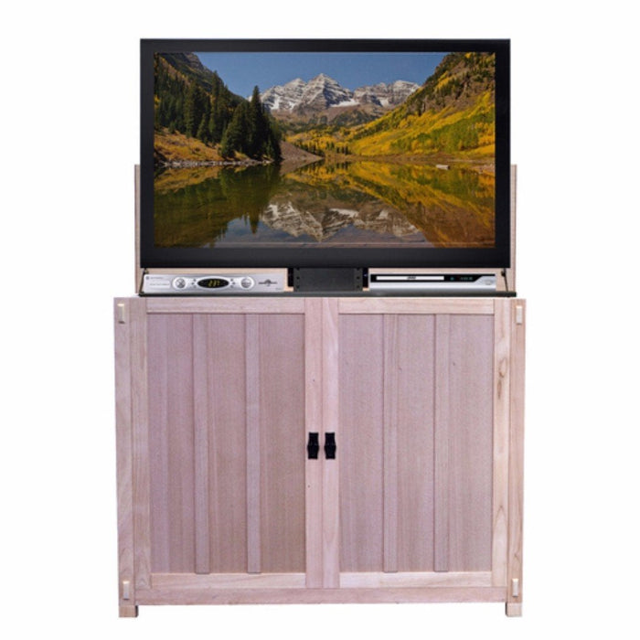 Touchstone Home Products The Elevate 72106 Unfinished Mission Style TV Lift Cabinet for 50" Flat screen TVs 72106