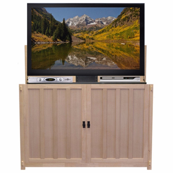 Touchstone Home Products Grand Elevate 74106 Unfinished Mission TV Lift Cabinet for 65" Flat screen TVs 74106