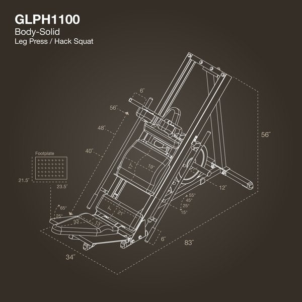 Body Solid Leg Press & Hack Squat GLPH1100 - Modern Homes Supply