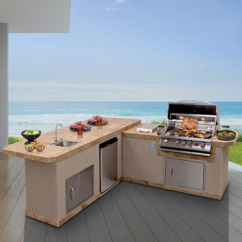 Cal Flame 112-inch Luxury BBQ Kitchens - LBK-870 R/L - Modern Homes Supply