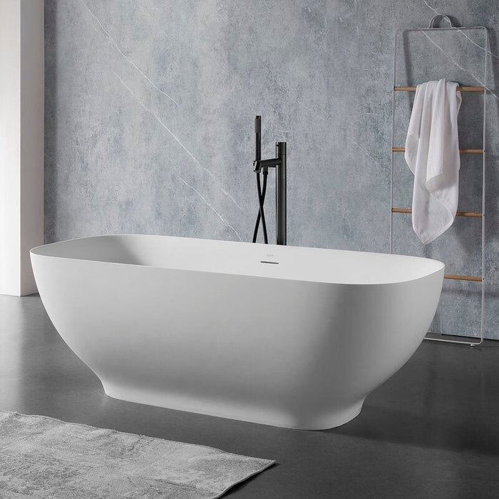 Clovis Goods 67" x 29.5" x 22" Solid Surface Freestanding Bathtub 21S01104-67 - Modern Homes Supply