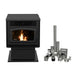 Drolet Eco-55 Pellet Stove With 3" Ground Floor Kit DP00070KVG - Modern Homes Supply
