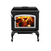 Drolet Escape 1800 Wood Stove On Legs With Brushed Nickel Door DB03112 - Modern Homes Supply