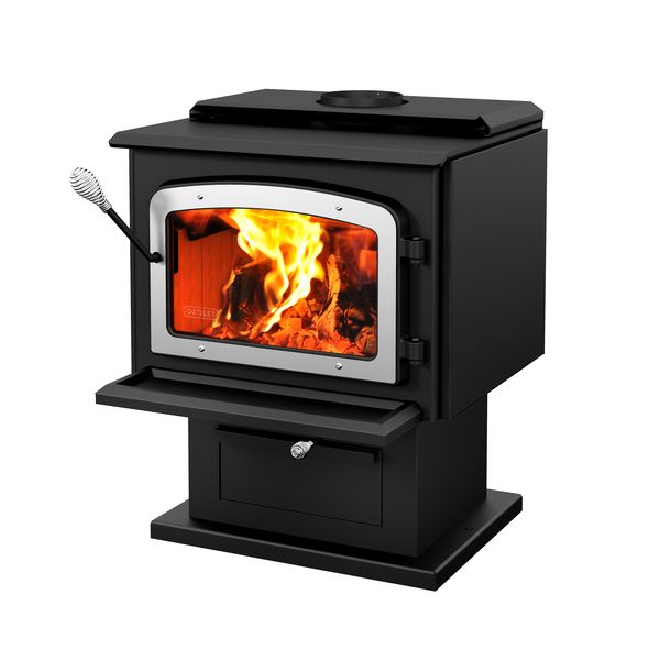 Drolet Escape 1800 Wood Stove With Brushed Nickel Door DB03111 - Modern Homes Supply